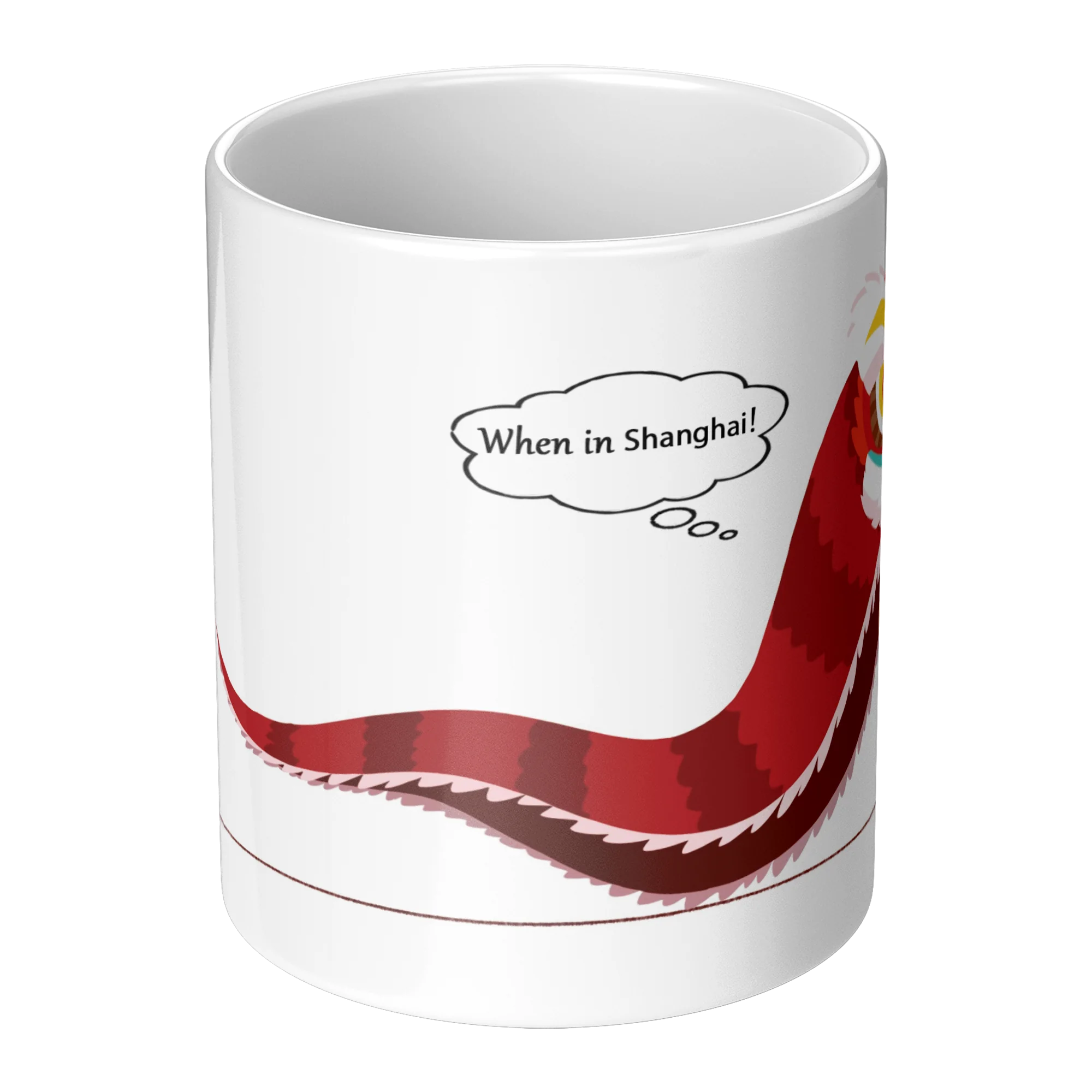 Shanghai ceramic coffee mug, original 11 oz product view 2