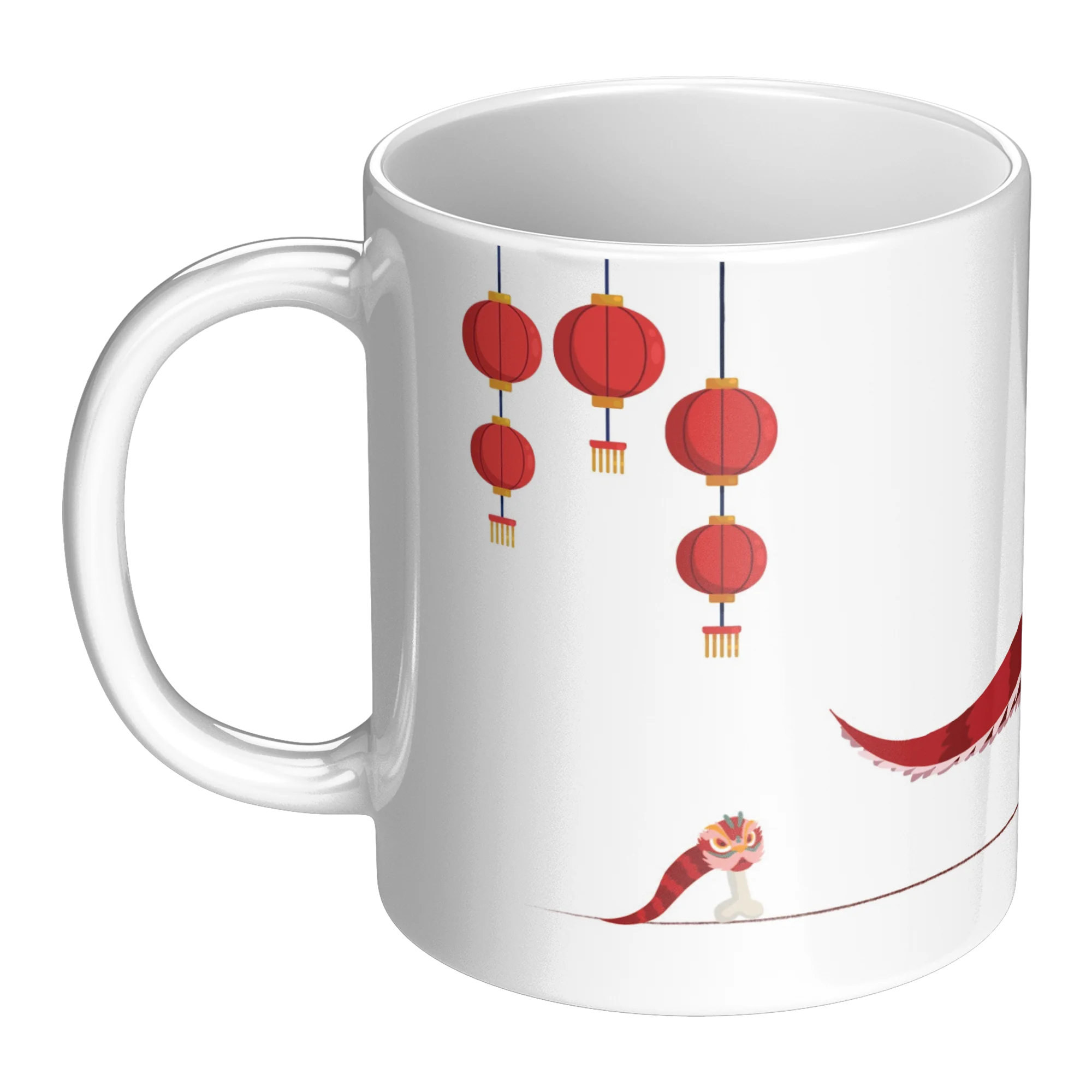 Shanghai ceramic coffee mug, original 11 oz product view 3
