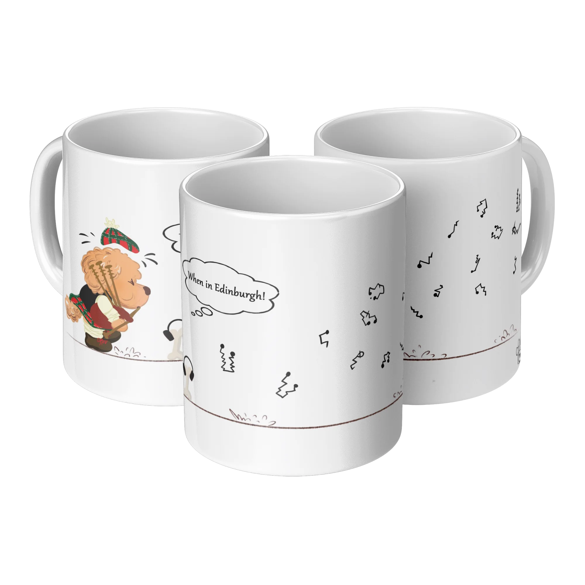 Edinburgh ceramic coffee mug, original 11 oz product view 1