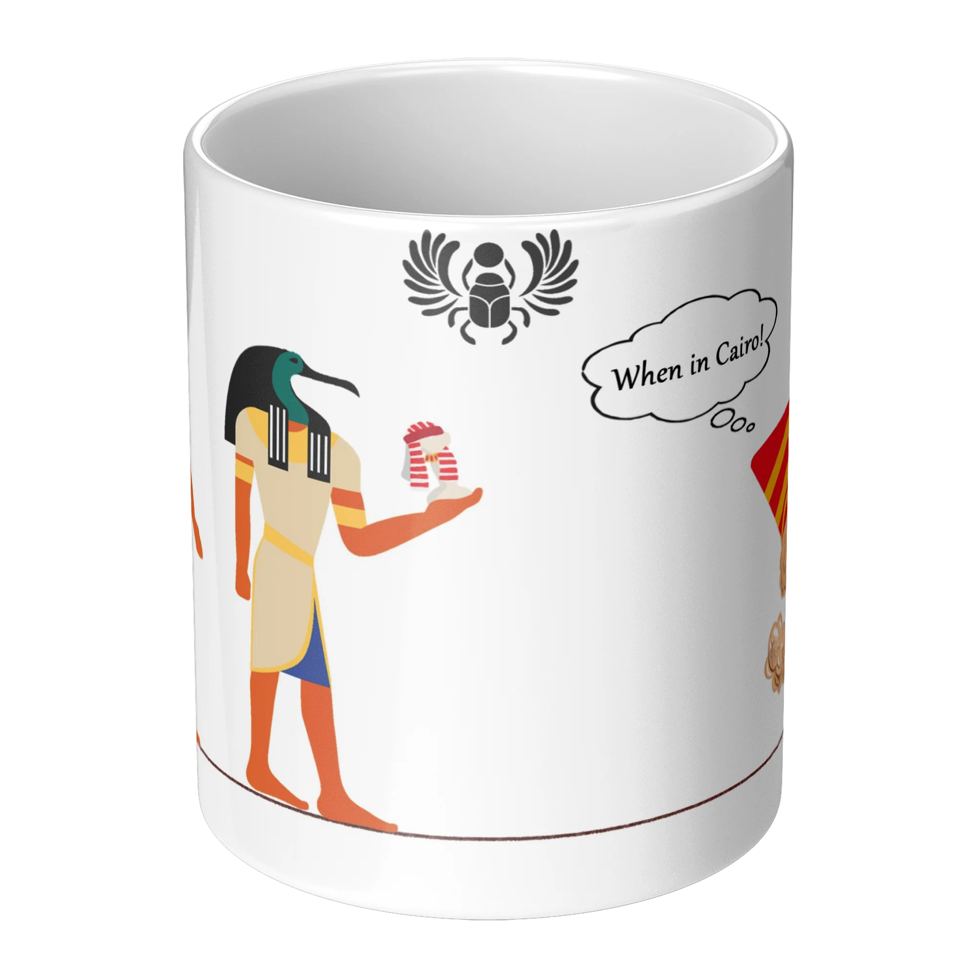 Cairo ceramic coffee mug, original 11 oz product view 2
