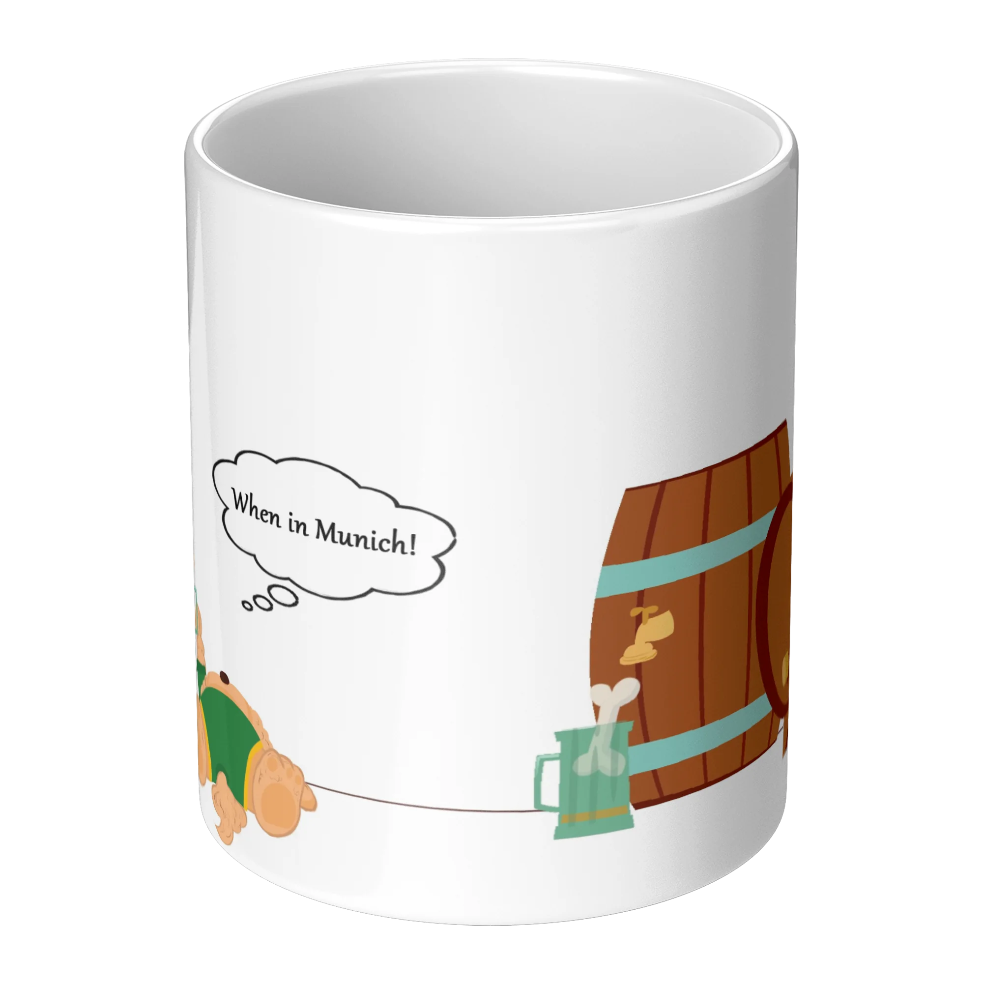 Munich ceramic coffee mug, original 11 oz product view 2
