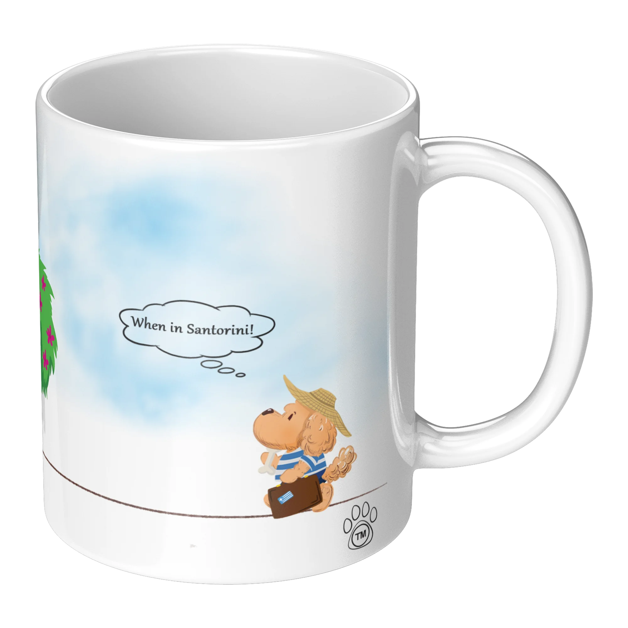 When in Santorini Ceramic Coffee Mug – Travel Gift (11 oz) - Image 10