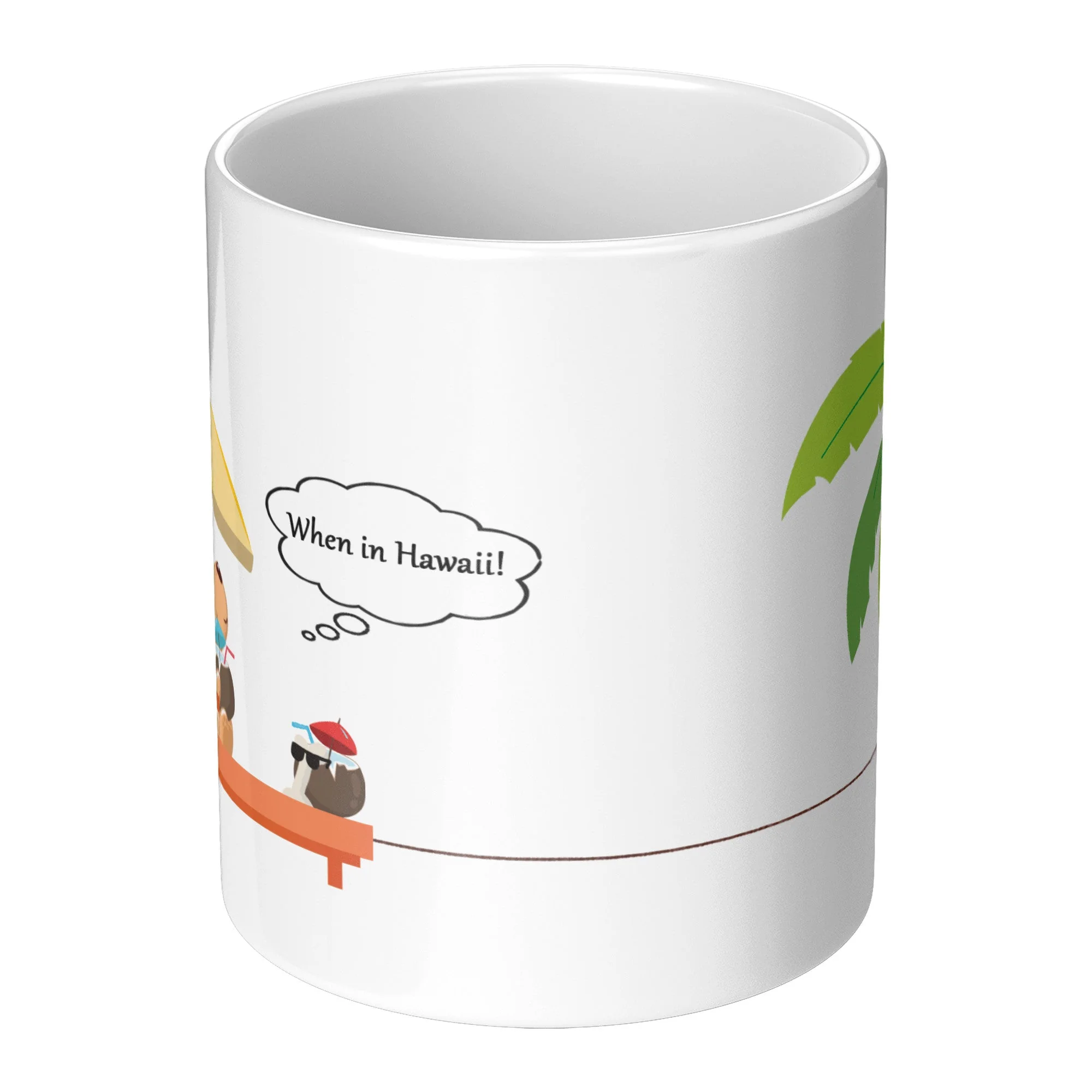 Hawaii ceramic coffee mug, original 11 oz product view 2