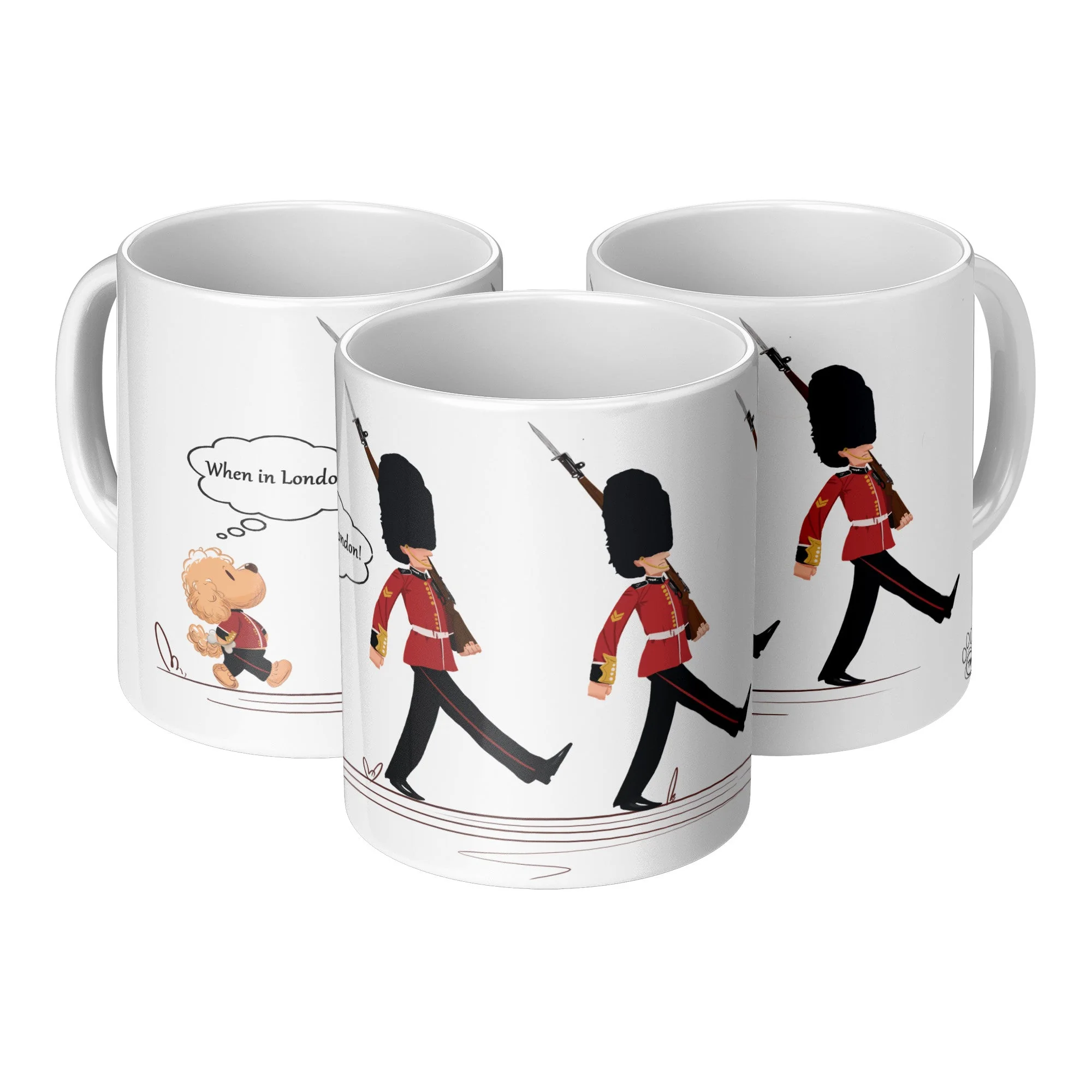 London ceramic coffee mug, original 11 oz product view 1