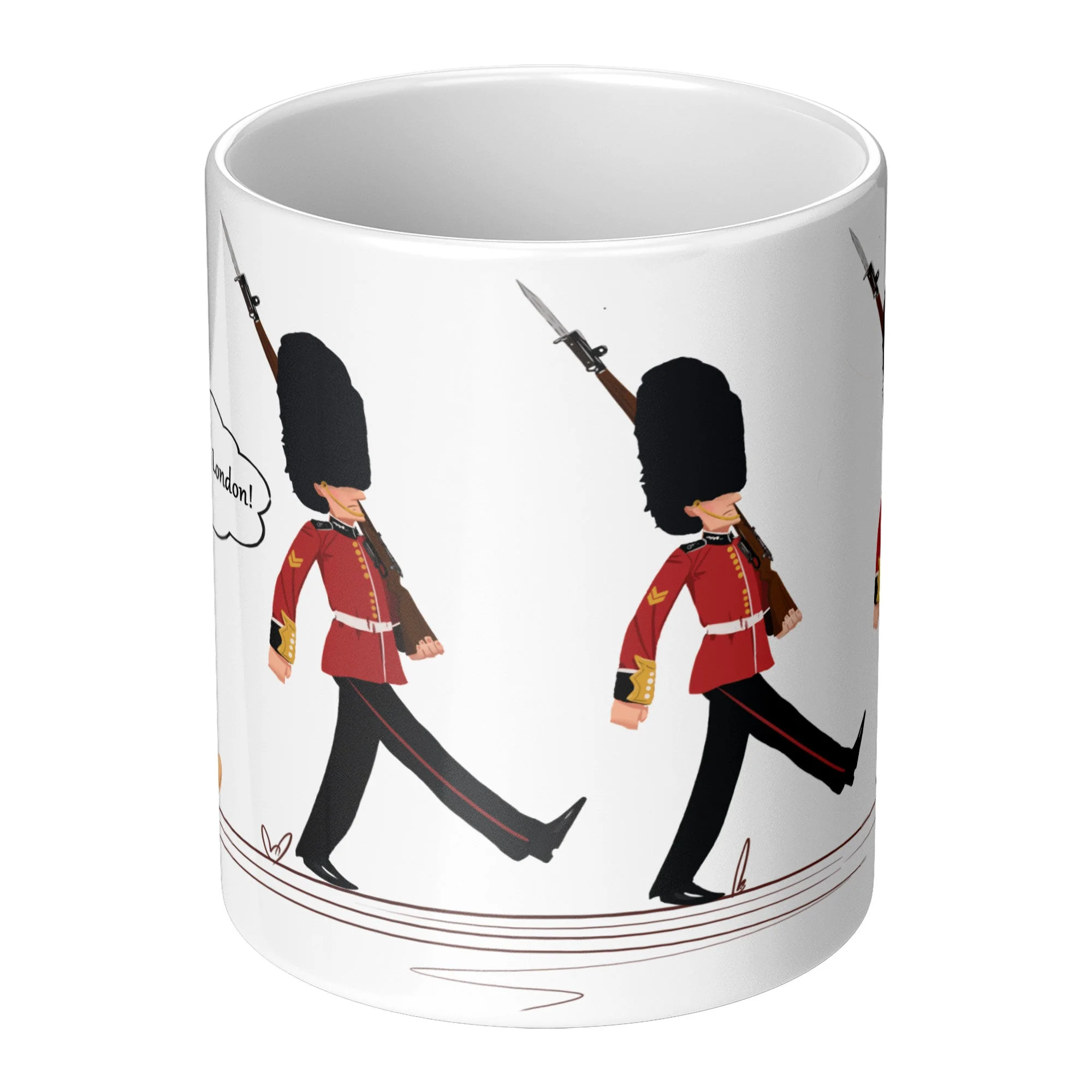 London ceramic coffee mug, original 11 oz product view 2