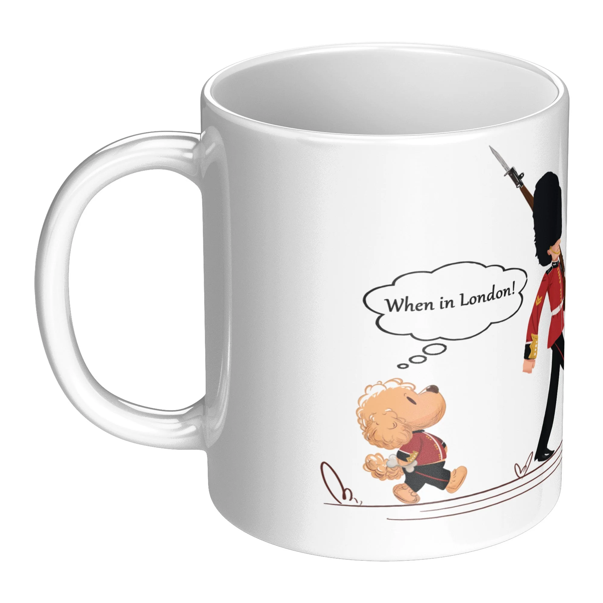 London ceramic coffee mug, original 11 oz product view 3