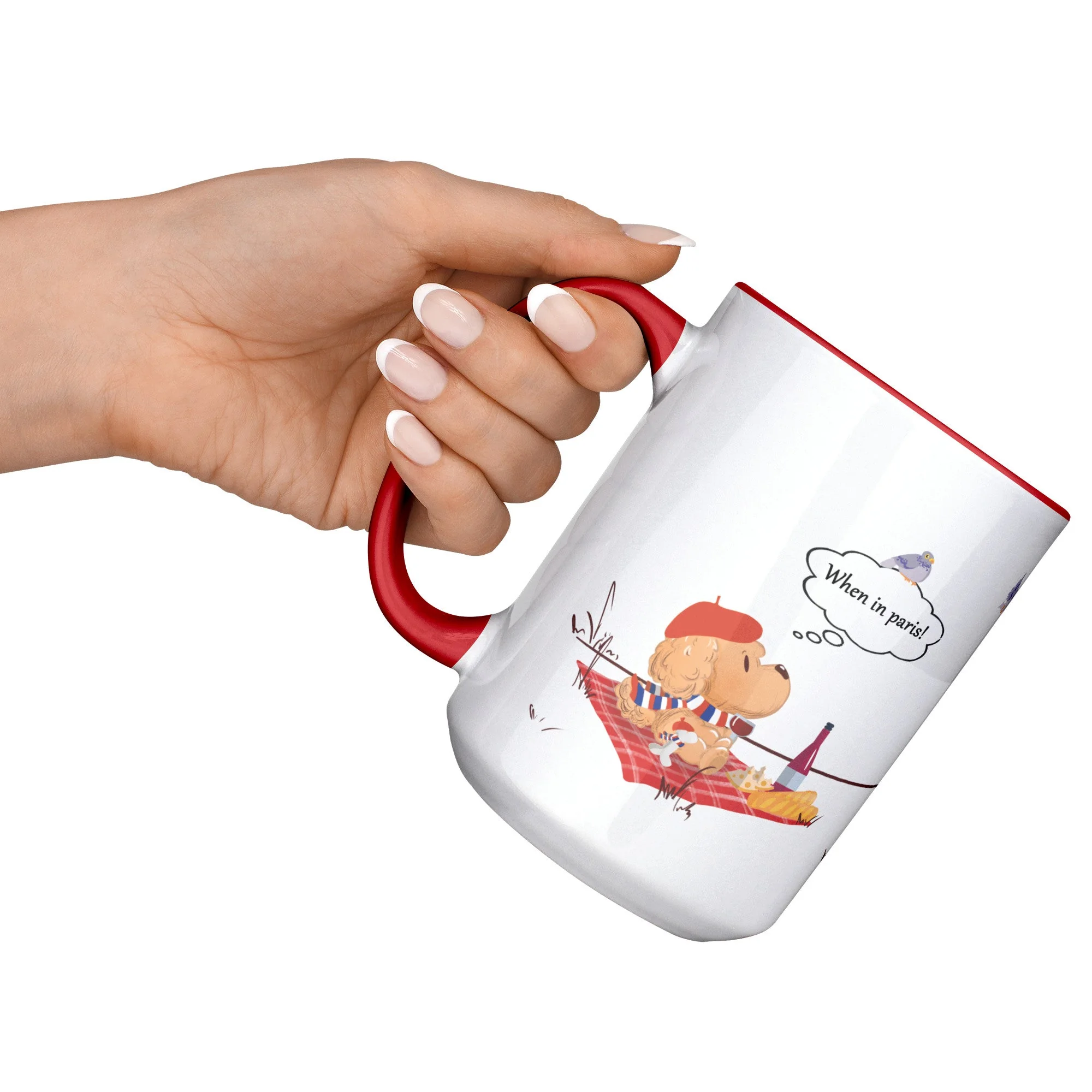 Paris accent coffee mug, original 15 oz product view 3