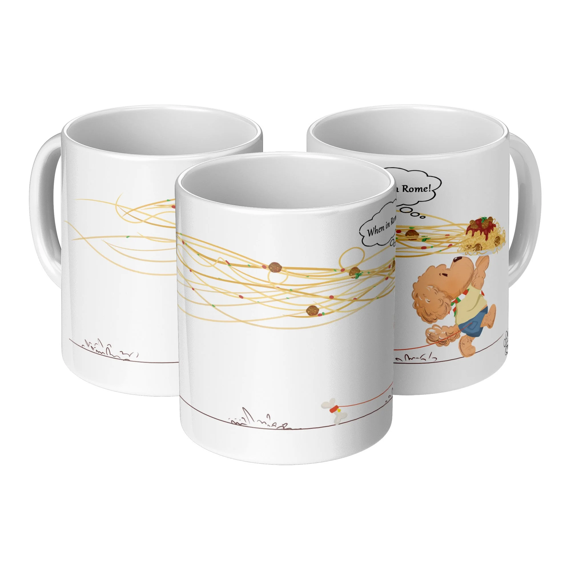 Rome ceramic coffee mug, original 11 oz product view 1