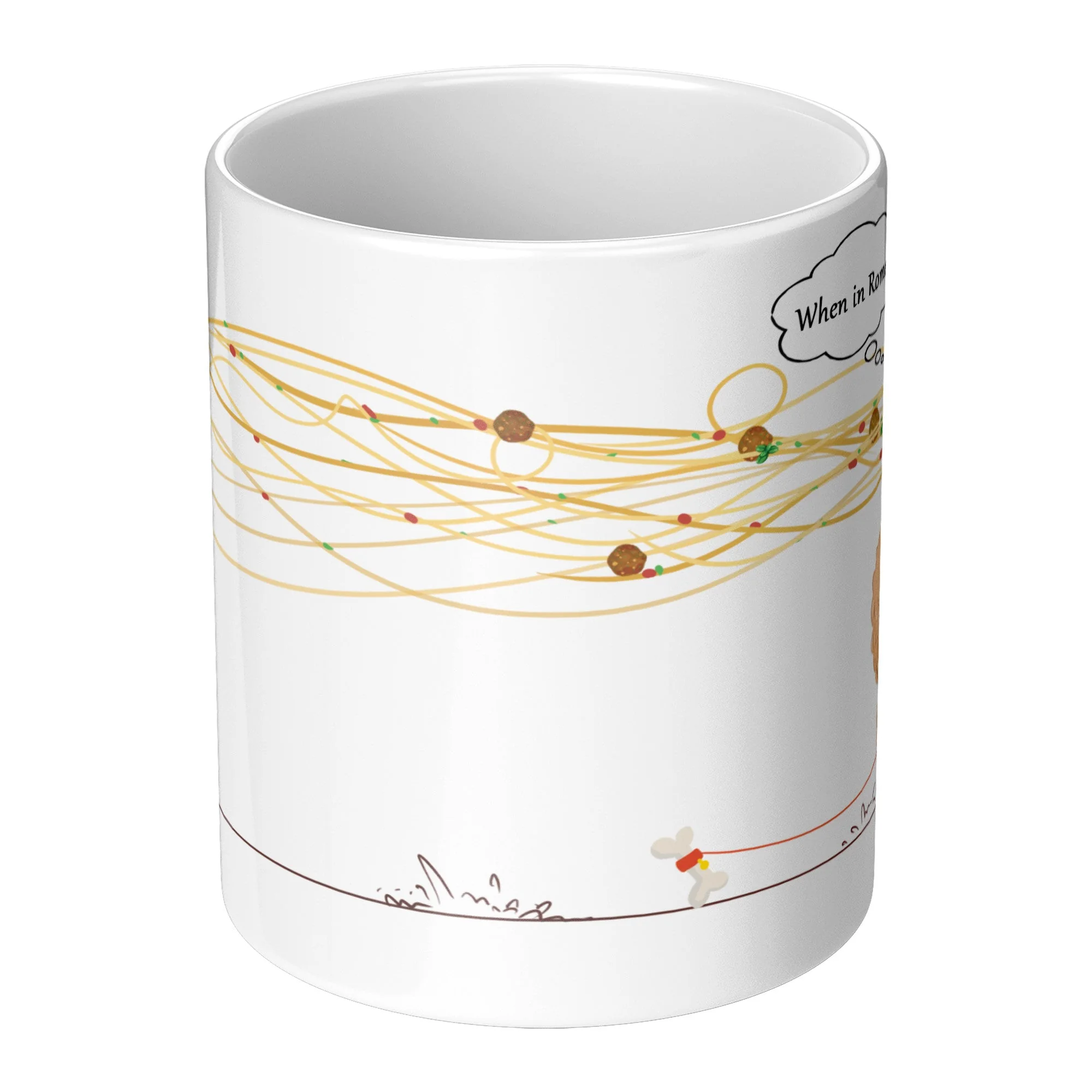 Rome ceramic coffee mug, original 11 oz product view 2