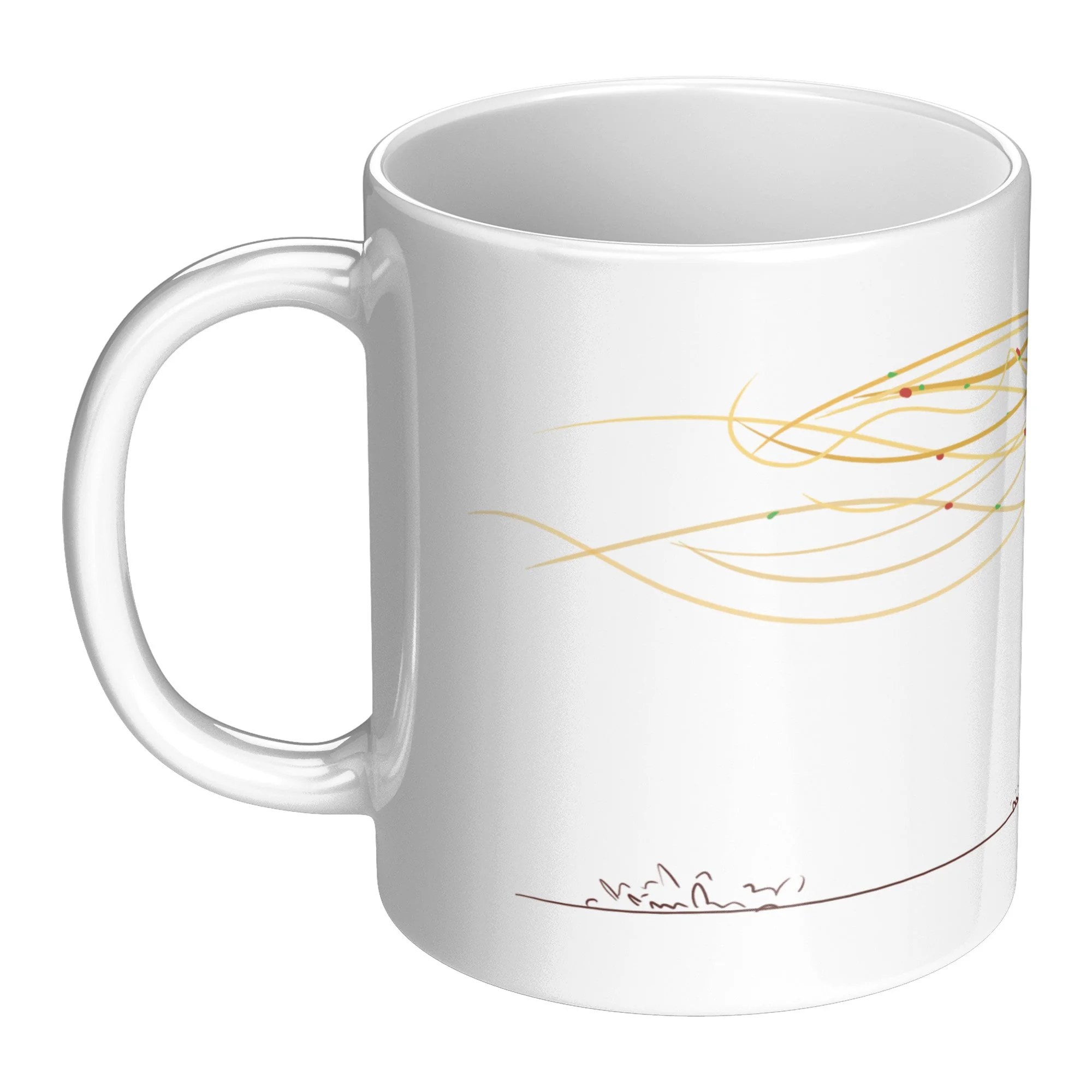 Rome ceramic coffee mug, original 11 oz product view 3