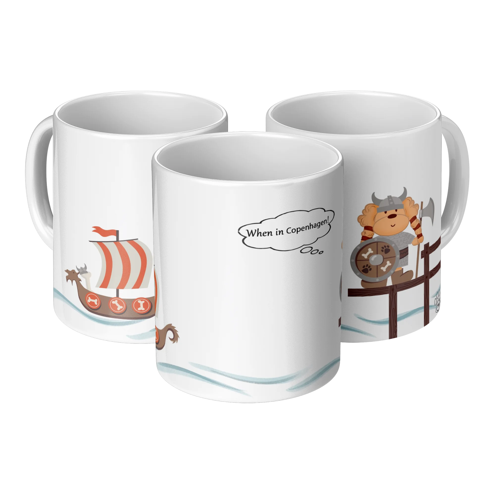 Copenhagen ceramic coffee mug, original 11 oz product view 1