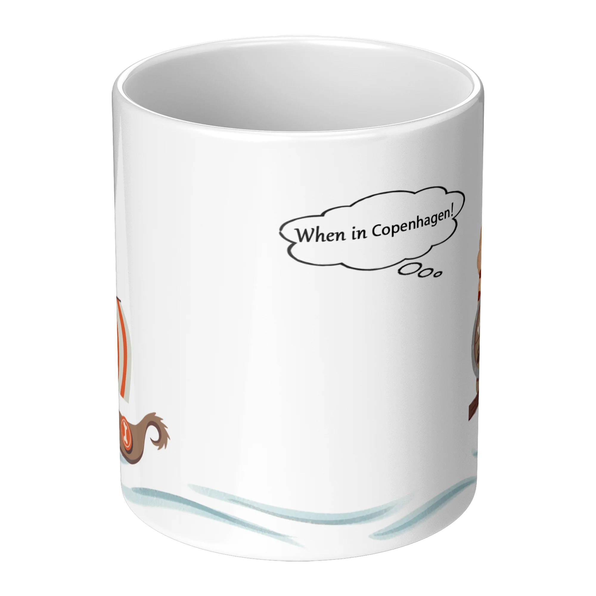 Copenhagen ceramic coffee mug, original 11 oz product view 2